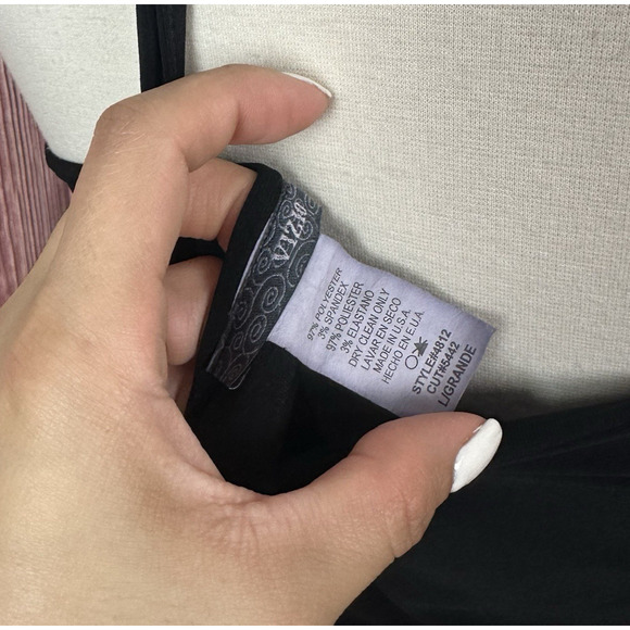 Vintage Y2K VIZIO Black Fairy Grunge Dress Halter Neck Whimsigoth Made in USA L - Picture 6 of 6